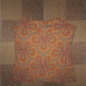 Gap Cami Top - Orange & Tan 
Size Small